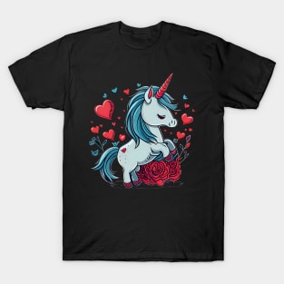 Valentines Unicorn Love T-Shirt